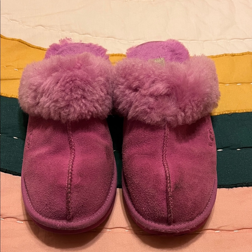 UGG Cozy Pink Fur-Lined Slippers